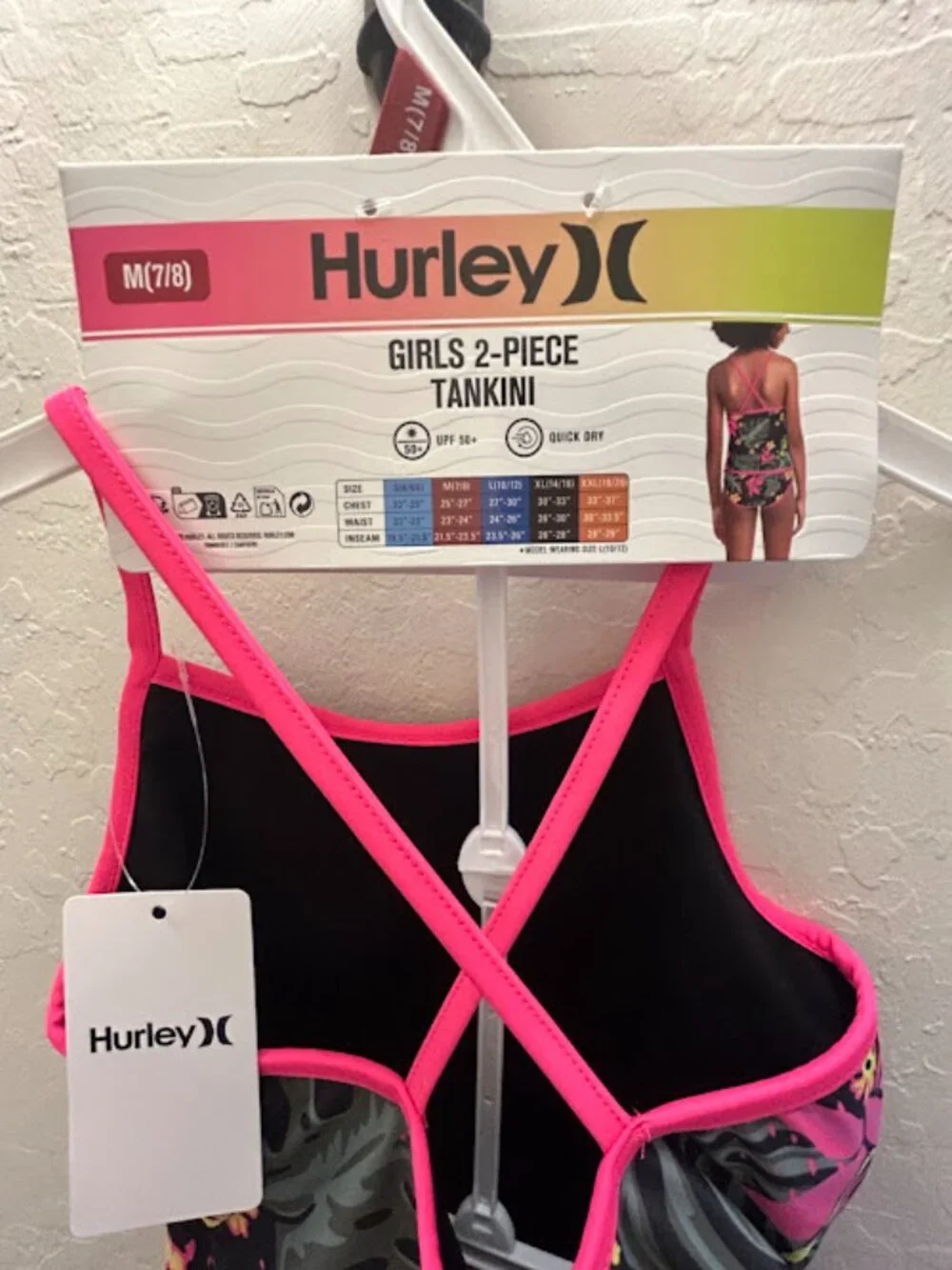 New! Hurley Girls 2-Piece Tankini - fun and sylish!